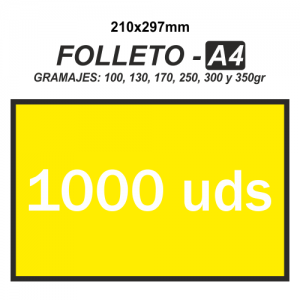 Folleto A4 - 1000 unidades