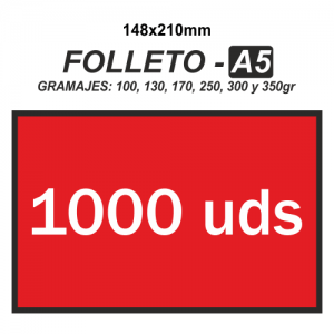 Folleto A5 - 1000 unidades