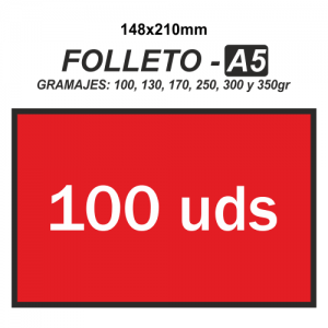 Folleto A5 - 100 unidades