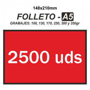 Folleto A5 - 2500 unidades