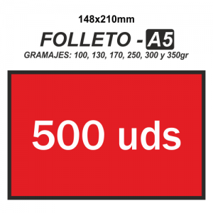 Folleto A5 - 500 unidades